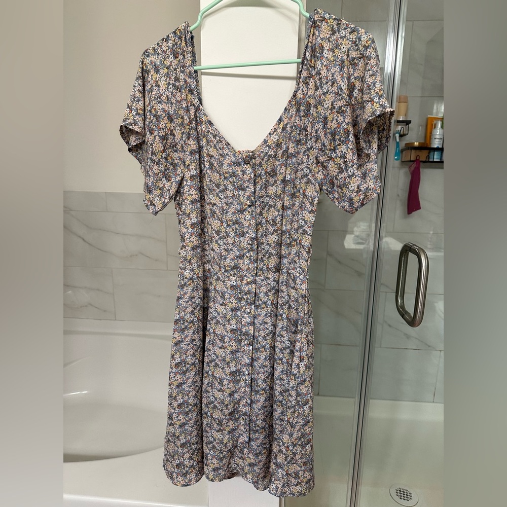 Sienna Sky floral dress with flutter sleeves